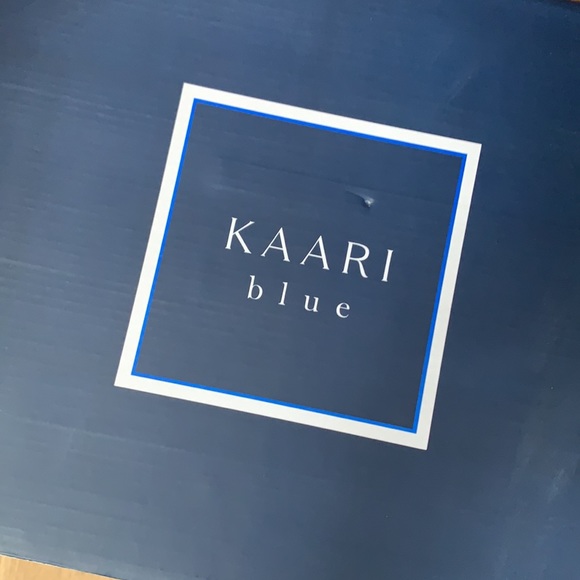 NEW Kari Blue Black Moto Boots With Heel and Faux Fur Trim - Picture 8 of 14